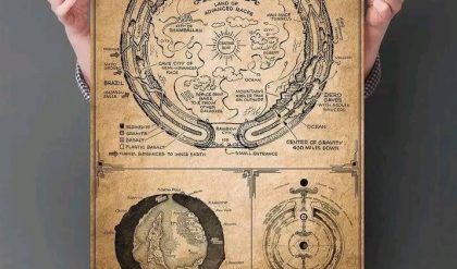 Mapa real de tierra hueca Agartha