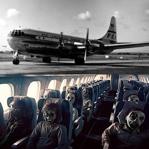 Impactante: un avión de pasajeros de los años 50 aterriza con 92 esqueletos a bordo