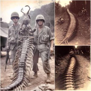 El Cuerpo de Marines de Estados Unidos descubrió un ciempiés gigante, con un cuerpo tan grueso como el pulgar de un hombre, emergiendo de la oscuridad.