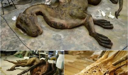 Arqueólogos en China han desenterrado un fascinante fósil que se asemeja al legendario dragón, con un par de cuernos, en el Museo de Fósiles de Vida Antigua Xiawei en Anshun, Guizhou